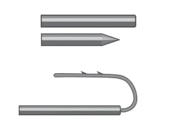 Outlet Ködernadel 12cm Messing Fliegen & Streamer