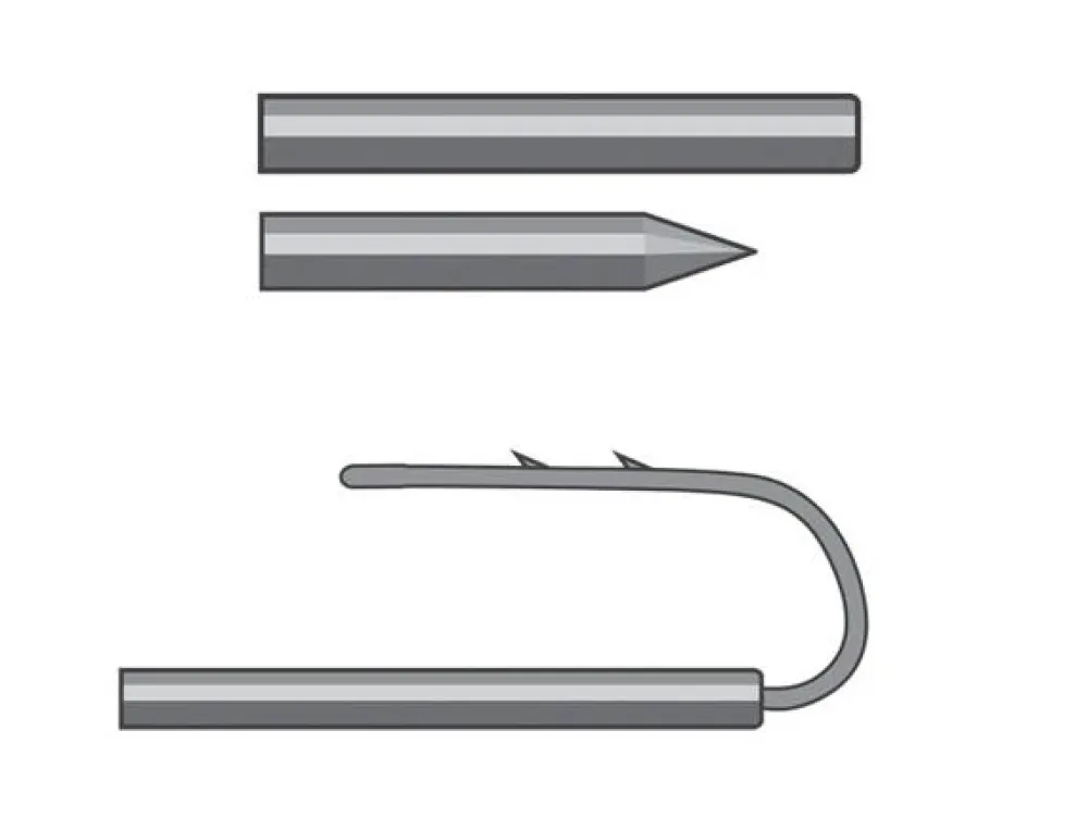 Outlet Ködernadel 12cm Messing Fliegen & Streamer