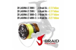 Sale 20 Laguna LT 2500 J-Braid 4 0,19mm Yellow Rollen
