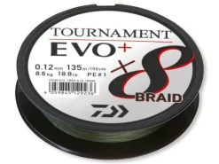 Online Tournament X8 Braid EVO+ 135m Dunkelgrün 0,08mm 4,9kg Hauptschnüre|Schnüre