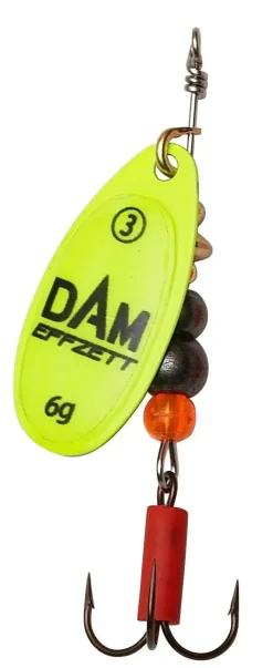 Hot FZ Fluo Spinner #4 Yellow Metallköder