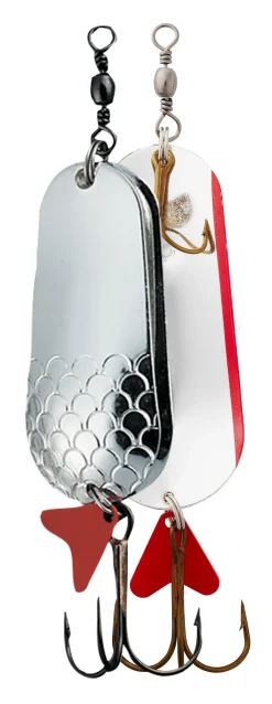 Hot FZ Twin Blinker 8cm 45g Silver/Silver Metallköder