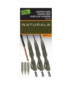 Clearance Edges Naturals Copper-Core Power Grip Lead Clip Leaders 75cm Vorfächer