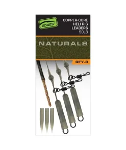 Hot Edges Naturals Copper-Core Heli Rig Leaders 75cm Vorfächer