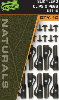 Clearance EDGES Naturals Slik Lead Clip & Pegs #10 Kleinteile