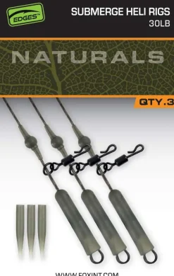 Hot EDGES Naturals Submerge Heli Rig Leaders 30lb Vorfächer