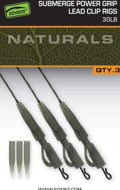 Outlet EDGES Naturals Submerge Power Grip Lead Clip Leaders 30lb Vorfächer