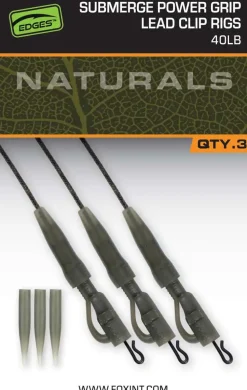 Outlet EDGES Naturals Submerge Power Grip Lead Clip Leaders 30lb Vorfächer