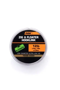 Hot EDGES Zig & Floater Hooklink 100m Trans Khaki 0,26mm 10lb Rollen-Zubehör