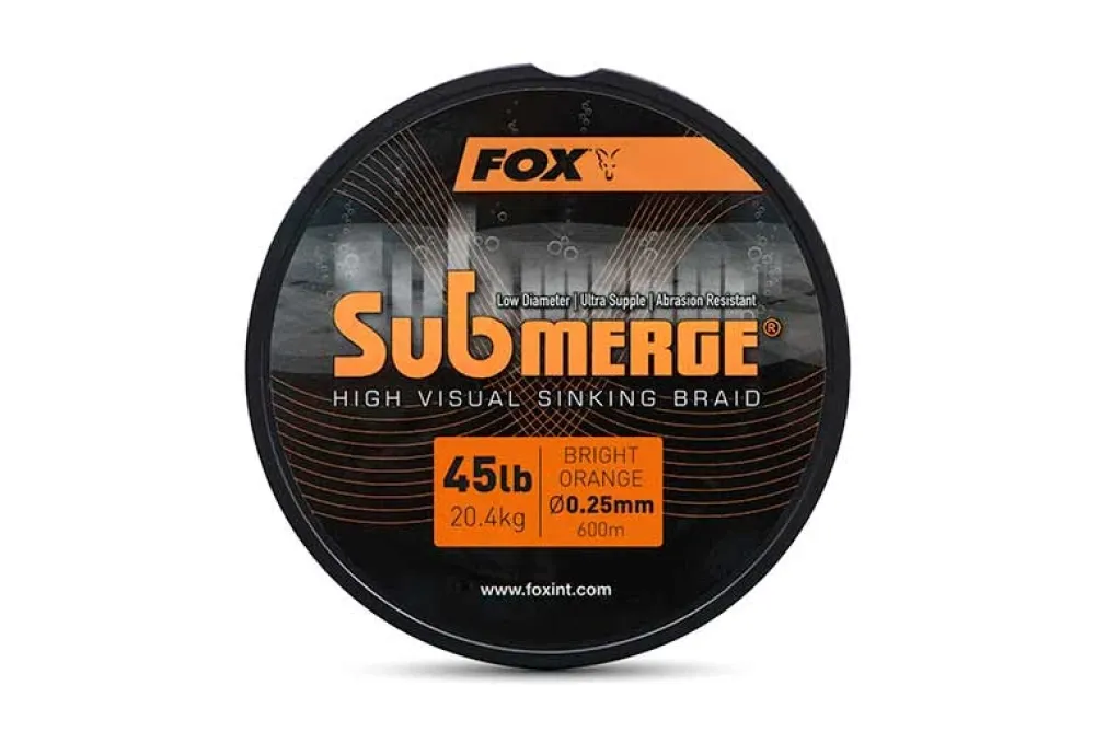 Hot Submerge Orange Sinking Braid 600m Orange 0,20mm 15,8kg Hauptschnüre|Schnüre