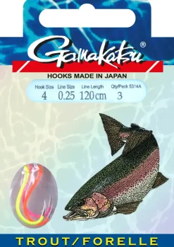 Sale Booklet Trout Multi Color 120cm #8 0,20mm Haken
