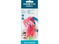 Clearance Sabiki Shad Tail UV #6/0 130cm Glow Yellow Meeresköder