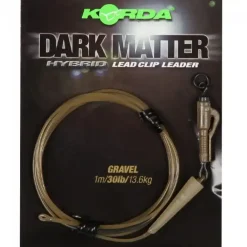 New Dark Matter Leader Hybrid Lead Clip 100cm 40lb Weedy Green Vorfächer