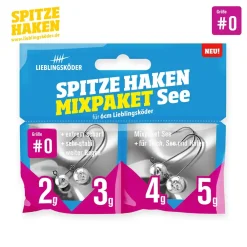Hot Jigköpfe Spitze Haken Mixpaket Fluss #1 Jigköpfe