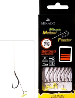 Sale Method Feeder Rig Braid Push Stop Maruseigo #10 10cm 0,12mm Vorfächer|Haken