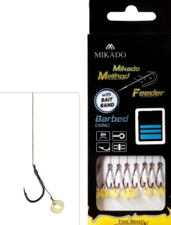 Best Method Feeder Rig Braid Pellet Band Chinu #10 10cm 0,12mm Vorfächer|Haken