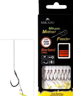 Online Method Feeder Rig Braid Push Stop Chinu #10 10cm 0,12mm Vorfächer|Haken