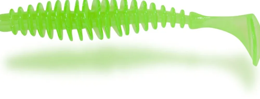 Online Magic Trout T-Worm Paddler 5,5cm Neon Green/Black Gummiköder