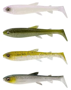 Outlet 3D Whitefish Shad 9cm Clear Water Mix Gummiköder