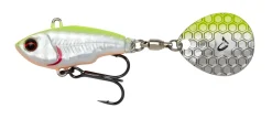 Hot Fat Tail Spin 24g White Silver Metallköder