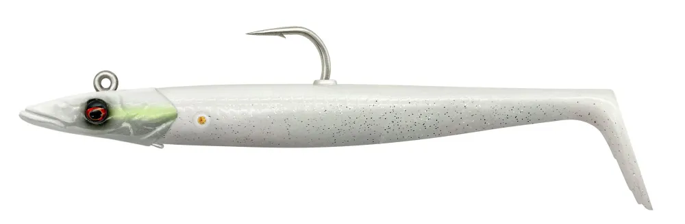 Hot Sandeel V2 14cm Green Silver Meeresköder|Gummiköder