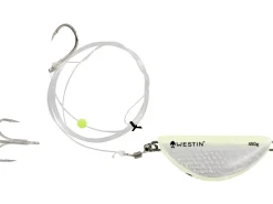 New Halibut Anti Twist Rig 450g 2 #3/0 190cm Orange Flash Haken