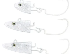 Sale Magic Minnow Weedless Jig Spare Head 9g For Body 8cm #1 2Stk. Silver Meeresköder