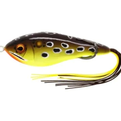 Clearance Swim Hollowbody 9cm Brown/Chartreuse Frog Gummiköder
