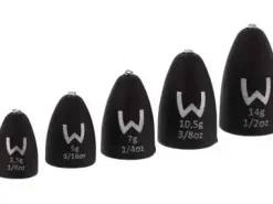 Hot Tungsten Bullet Weights Matte Black 3,5g Gewichte